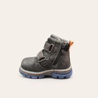 Детски боти за момче с цип и лепенки B30-2 grey