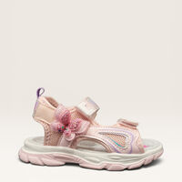 Детски сандали с цвете и блестящи детайли в розово G6-GY3055-1 pink