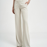 Pants with rhinestone stripes