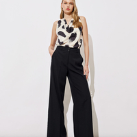 Printed draped top