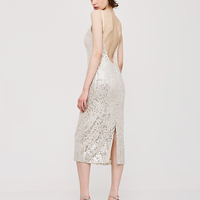 Sequin dress with low back