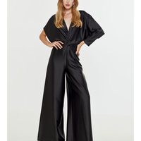 Satin asymmetric jumpsuit