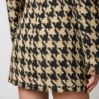Gold tweed mini skirt