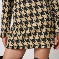 Gold tweed mini skirt