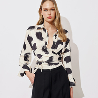 Printed wrap shirt