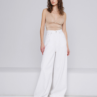 Bodysuit with a deep V-neckline