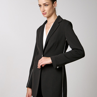 Single-button blazer in black