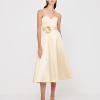 Strapless dress with belt