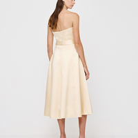 Strapless dress with belt