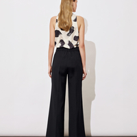 Printed draped top