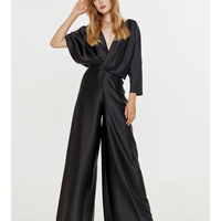 Satin asymmetric jumpsuit