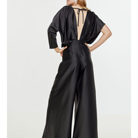 Satin asymmetric jumpsuit