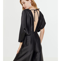 Satin asymmetric jumpsuit