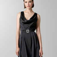 Mini dress with crystal belt