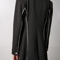 Single-button blazer in black