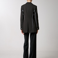 Single-button blazer in black