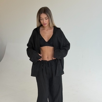 Linen black set