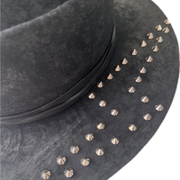 Black handmade hat