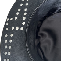 Black handmade hat