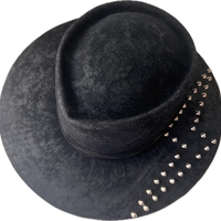 Black handmade hat