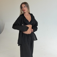 Linen black set