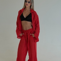 Linen red set