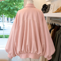 Pink Satin Blazer