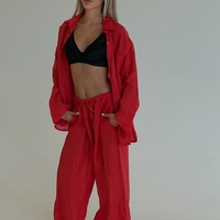 Linen red set