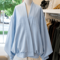 Baby blue Satin Blazer