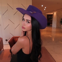 Purple handmade hat