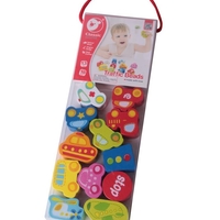 Дървена играчка за нанизване - Превозни средства