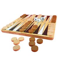 Детска дървена игра "Табла", 22 см