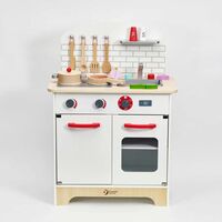 Детска дървена кух
ня за игра с аксесоари