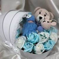 Кутия  тип бебешки кошар за момче