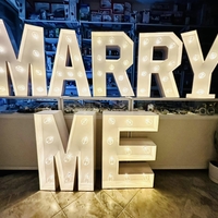 Светещ надпис MARRY ME  (на батерии)
