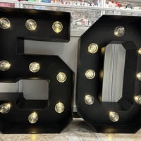 Светещи цифри в черно