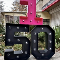 Светещи цифри в черно