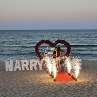 Светещ надпис MARRY ME  (на батерии)