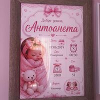 Персонализирана Бебешка визитка с бебе