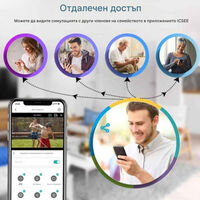 Тройна външна WiFi камера 9MP с аларма, 24 диода, iCSee, 64GB памет