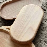 Овален дървен поднос Flow – цял масив | Linea Trays