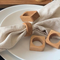 Дървен пръстен за салфетки Linea Table – кръг