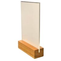 Дървена поставка с акрилен дисплей A5 | Linea Holder