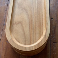 Овален дървен поднос Flow – цял масив | Linea Trays