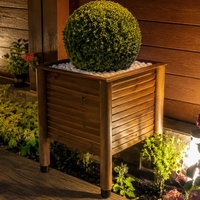 Дървена кашпа с овални крака | Linea Garden
