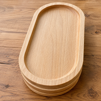 Овален дървен поднос Flow – цял масив | Linea Trays