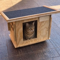 NESTO Outdoor – дървена къщичка за котка и малко куче за външна употреба
