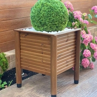 Дървена кашпа с овални крака | Linea Garden