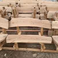 Градински дъбови пейки