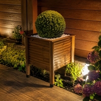 Дървена кашпа с овални крака | Linea Garden
